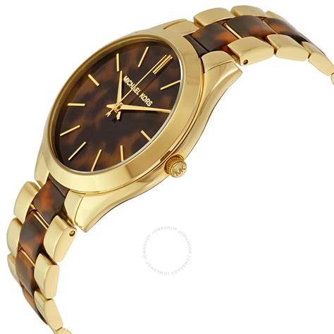 tortoise shell and rose gold michael kors watch|mk4284 women's watch.